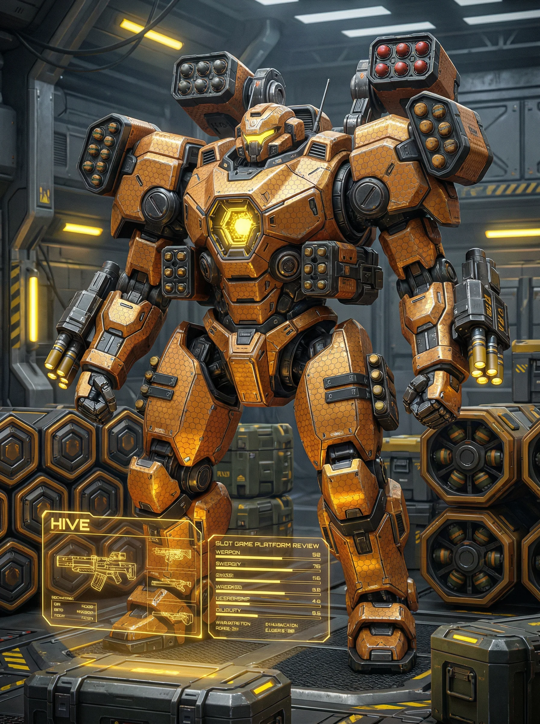 PG电子平台评测-蜂巢号机甲设定图